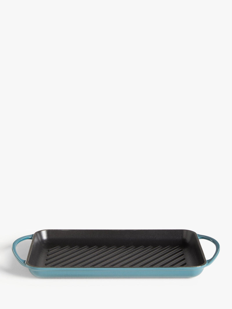 John Lewis Cast Iron Rectangular Grill Pan 33cm, UK version