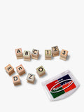 Melissa & Doug ABC stamp set 71-piece wooden tray - British product
