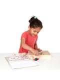 Melissa & Doug ABC stamp set 71-piece wooden tray - British product