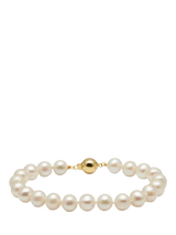 John Lewis E.W Adams Akoya Cultivated Pearl Bracelet, Gold/Cream- Buy online at McGrocer
