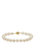 E.W Adams Akoya pearl bracelet with gold clasp - British product