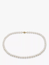 John Lewis E.W Adams 9ct Yellow Gold Freshwater Pearl Necklace, White, 40cm- Buy online at McGrocer