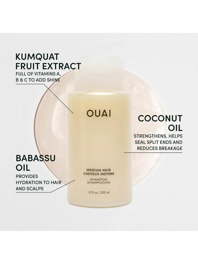 OUAI medium hair shampoo 300ml, imported from the UK