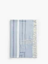 John Lewis John Lewis Striped Coastal Throw, Blue- Buy online at McGrocer