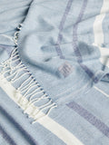 John Lewis striped coastal throw blue, 200x150cm, imported from the UK