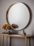Gallery Direct Ridge round wall mirror 95cm - British product