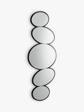 Gallery Direct Pebble Stack abstract wall mirror 118x54cm black (British brand)