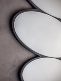 Gallery Direct Pebble Stack abstract wall mirror 118x54cm black (British brand)