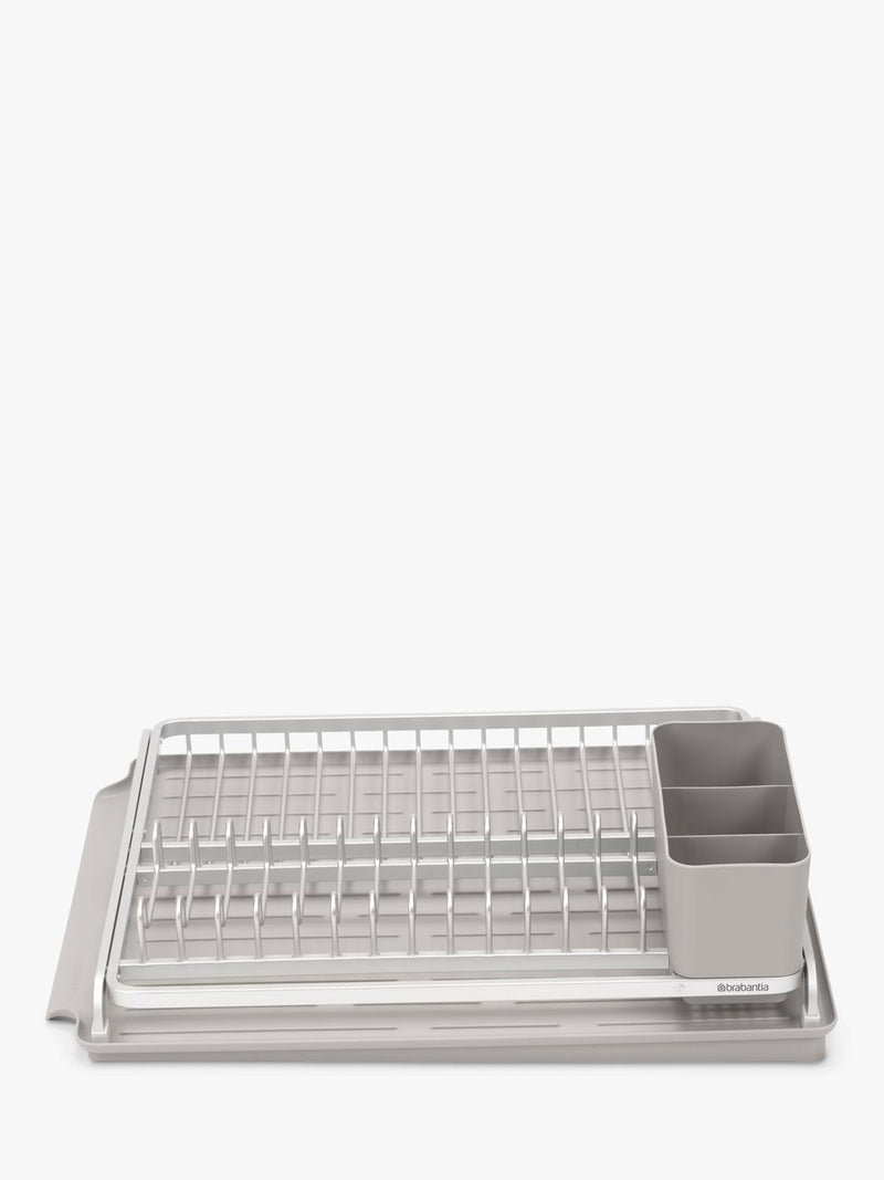 Brabantia dish rack with removable cutlery holder and drip tray - British product