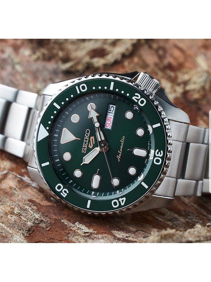 Seiko 5 Sports automatic watch 42.5mm green dial, imported from the UK