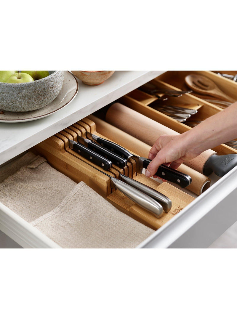 Joseph Joseph DrawerStore bamboo 2 tier knife organiser, imported from the UK