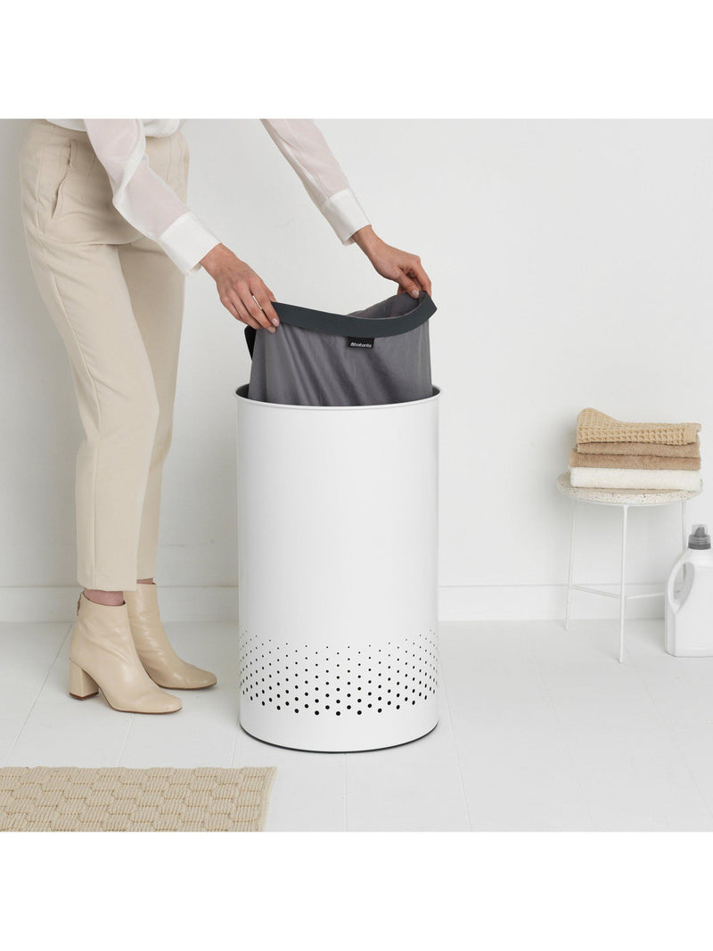 Brabantia laundry bin 60L with lid and bag, imported from the UK