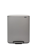 Brabantia Bo pedal bin Mineral Concrete Grey 60L - British product
