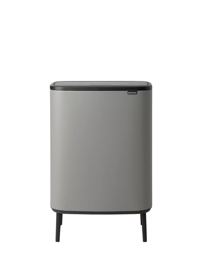 Brabantia Hi Touch Kitchen Bin in Mineral Concrete Grey, 60L - British product