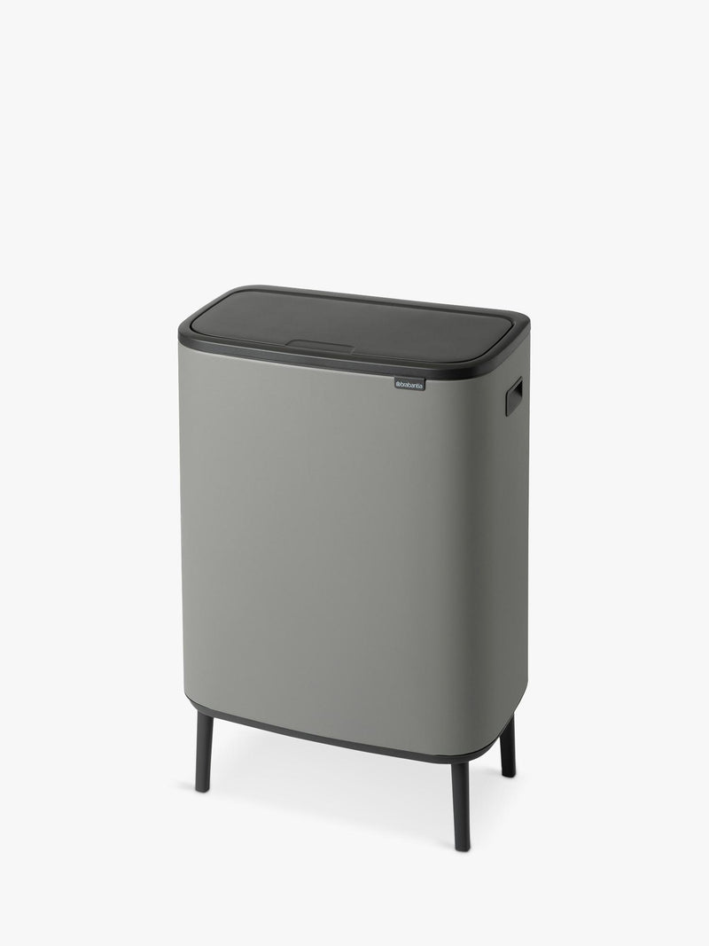 Brabantia Bo Hi Recycling Touch Bin Mineral Concrete Grey 2x30L - British product
