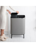 Brabantia Bo Hi Recycling Touch Bin Mineral Concrete Grey 2x30L - British product