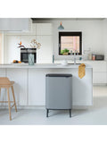 Brabantia Bo Hi Recycling Touch Bin Mineral Concrete Grey 2x30L - British product