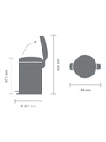 Brabantia newIcon Pedal Bin 12L - British product