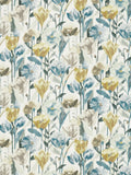 Harlequin Verdaccio Abstract Poppies and Tulips Furnishing Fabric, 137cm x 1m
