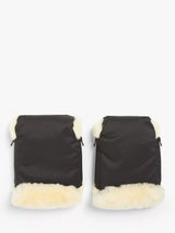 John Lewis John Lewis Natural Lambskin Lined Mitts Black Pushchair Hand Muffs- Buy online at McGrocer