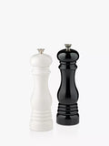 Le Creuset salt and pepper mill set white black, imported from the UK