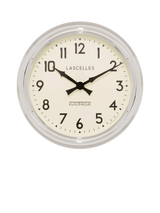 John Lewis Lascelles Arabic Numeral Analogue Wall Clock, 60cm, Chrome- Buy online at McGrocer