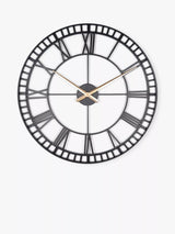 John Lewis Lascelles Large Roman Numeral Skeleton Wall Clock, 80cm, Black/Gold- Buy online at McGrocer
