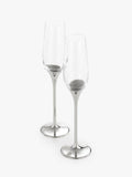 Royal Selangor champagne flutes set of 2 with pewter stems (British brand)