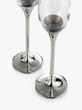 Royal Selangor champagne flutes set of 2 with pewter stems (British brand)
