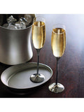 Royal Selangor champagne flutes set of 2 with pewter stems (British brand)