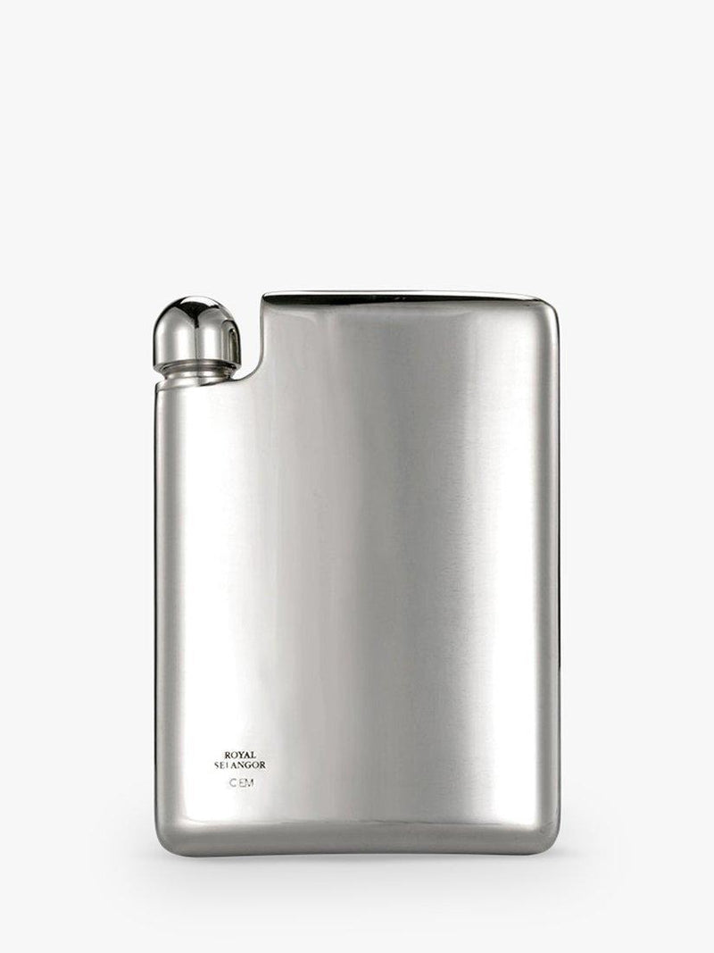 Royal Selangor Erik Magnussen pewter hip flask, UK version