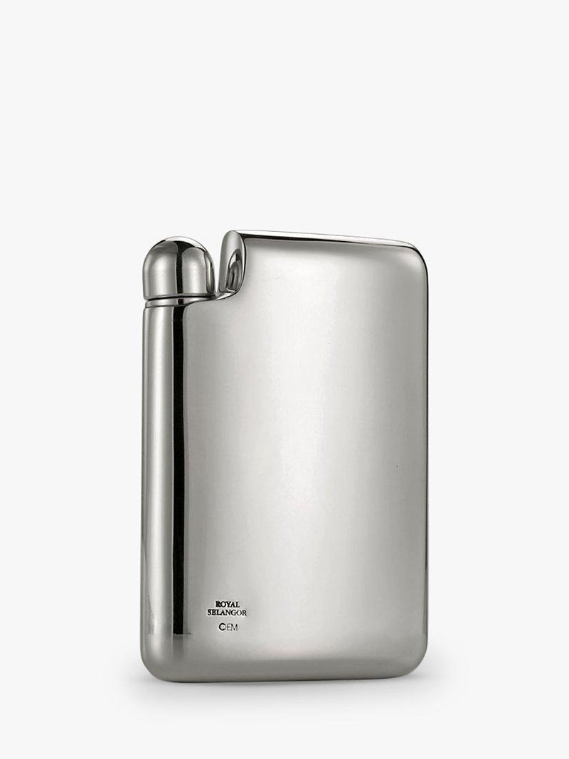 Royal Selangor Erik Magnussen pewter hip flask, UK version