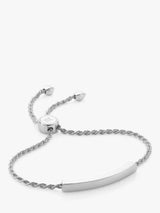 John Lewis Monica Vinader Linear Rope Chain Bracelet Sterling Silver 22.8cm- Buy online at McGrocer