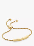 Monica Vinader Linear Rope Chain Bracelet Sterling Silver 22.8cm