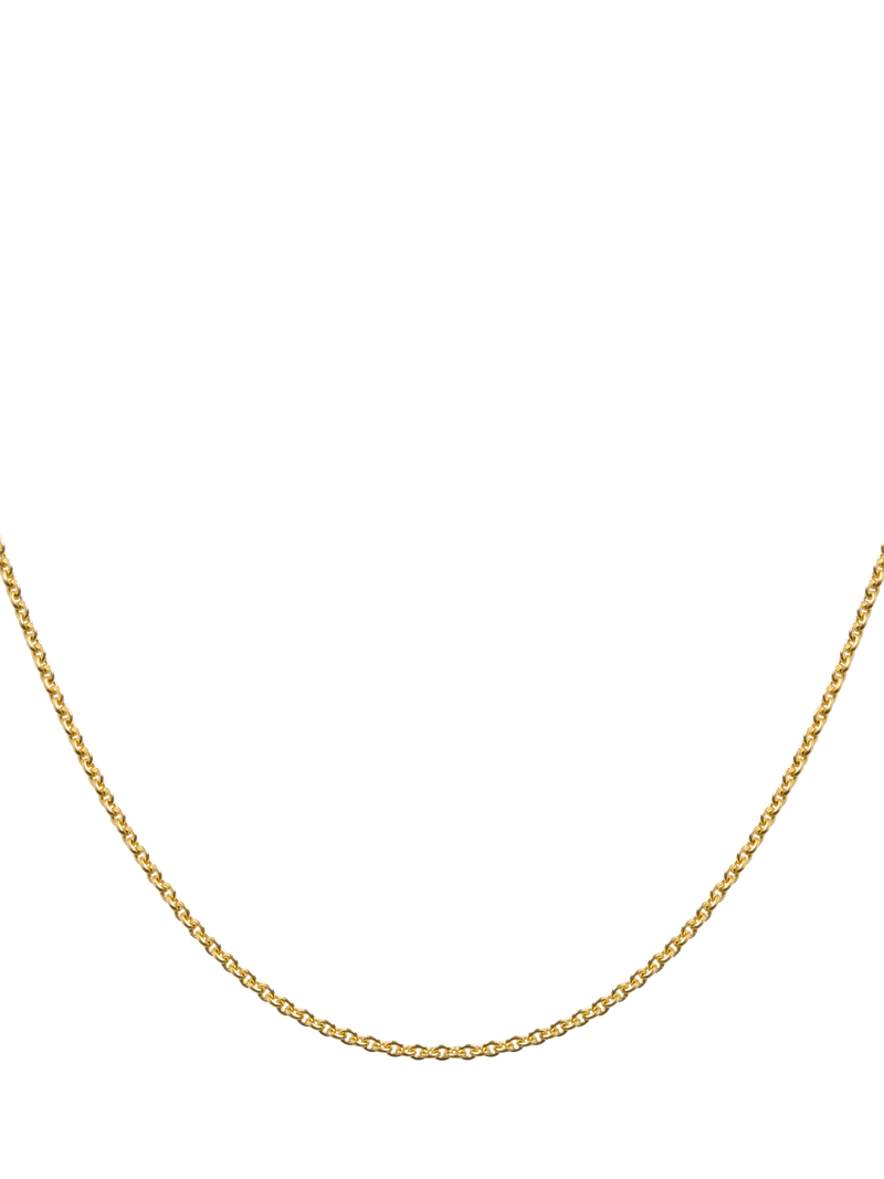 Monica Vinader short fine chain necklace gold plated sterling silver 43cm (British brand)