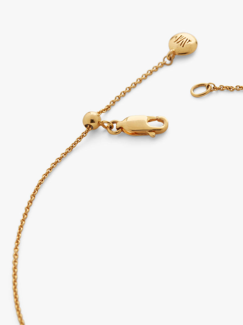 Monica Vinader short fine chain necklace gold plated sterling silver 43cm (British brand)