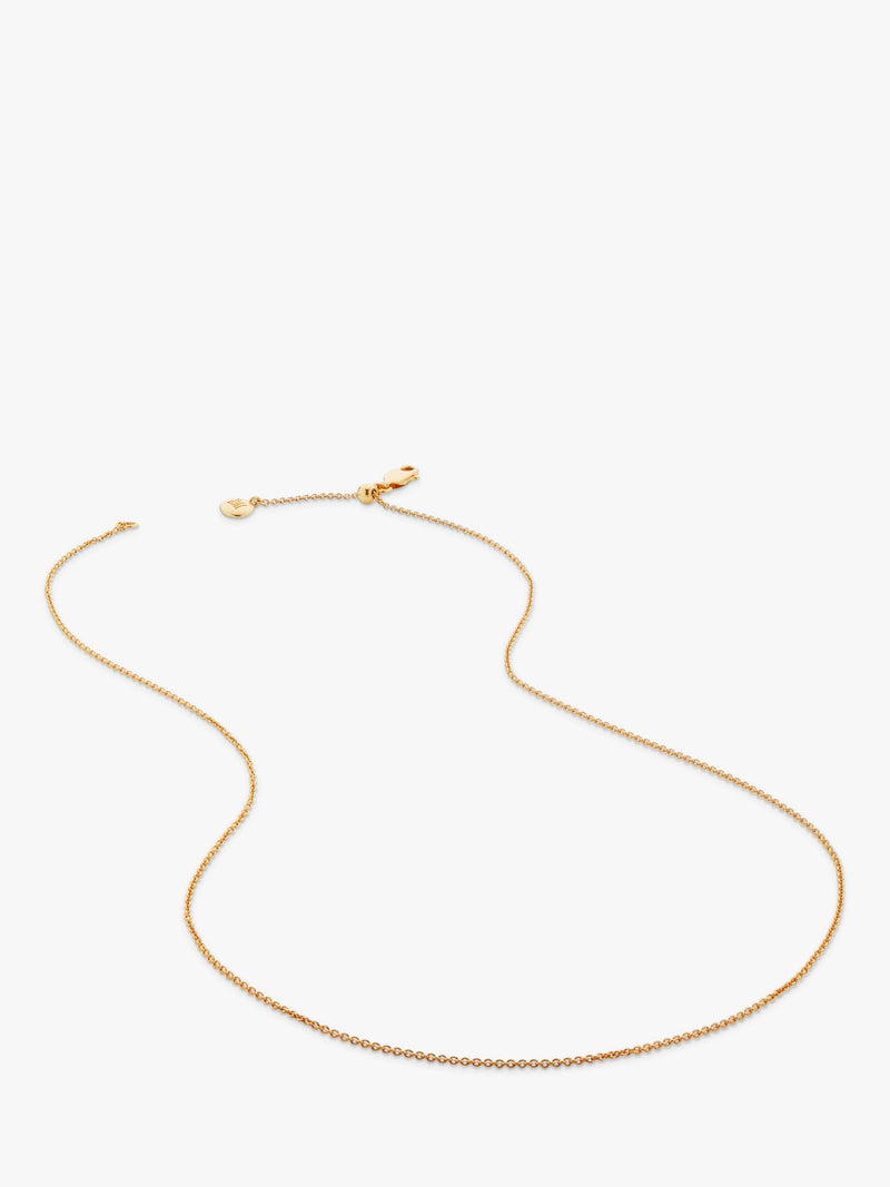 Monica Vinader short fine chain necklace gold plated sterling silver 43cm (British brand)