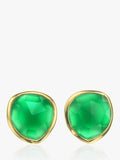 Monica Vinader MV Siren onyx stud earrings sterling silver gold (British brand)