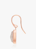 Monica Vinader rose gold hook earrings with quartz gemstone, UK version