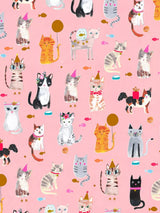 John Lewis Paper Salad Party Cats Wrapping Paper 4m- Buy online at McGrocer