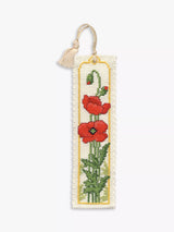John Lewis Textile Heritage Poppies Bookmark Cross Stitch Kit- Buy online at McGrocer