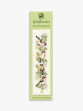 Textile Heritage goldfinches bookmark cross stitch kit, UK version