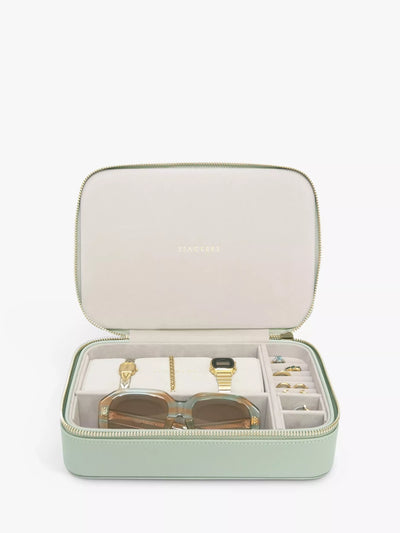 John Lewis Stackers Jewellery Travel Case in Sage Green- Buy online at McGrocer