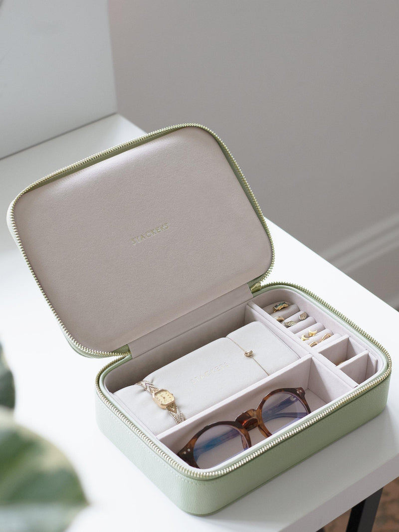 Stackers Jewellery Travel Case, Sage Green