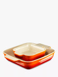 Le Creuset stoneware square oven dish set of 2, imported from the UK