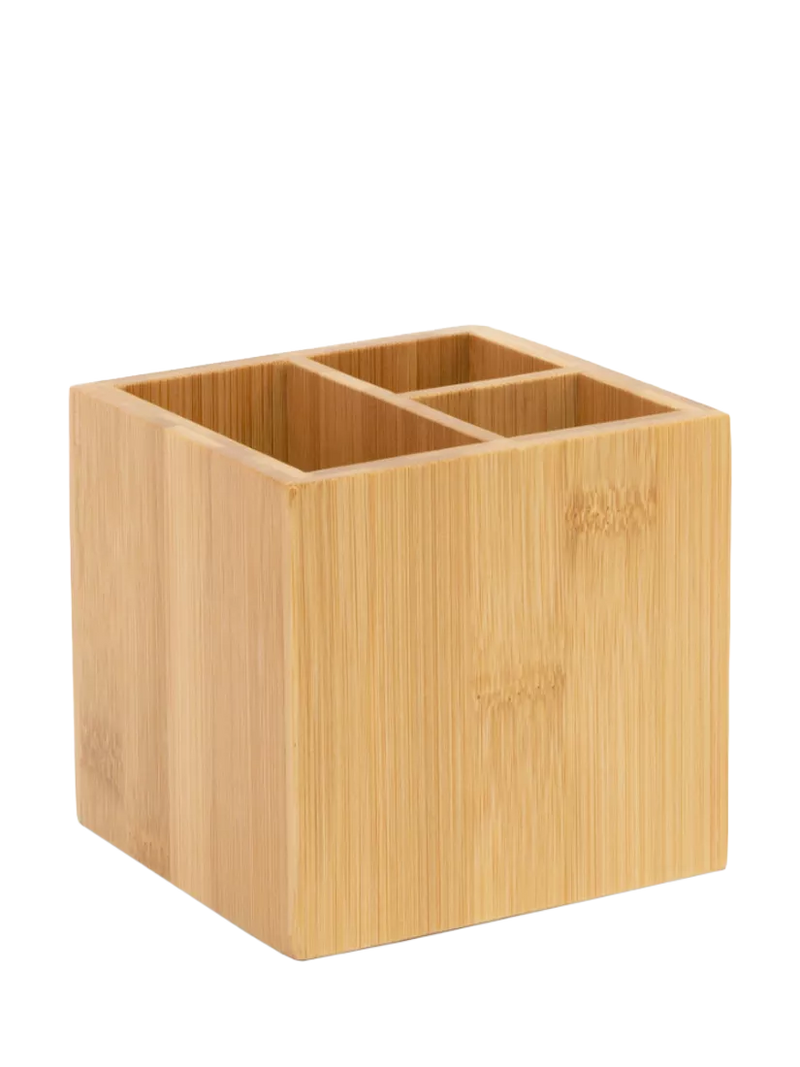 Osco Bamboo 3 Section Pen Pot Office Storage, UK version