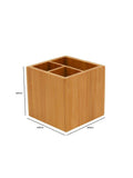Osco Bamboo 3 Section Pen Pot Office Storage, UK version