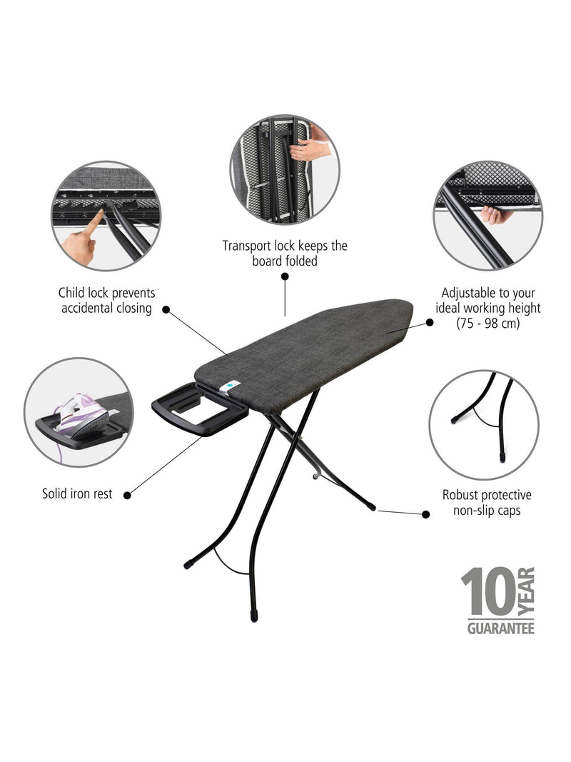 Brabantia extra large ironing board denim black L124xW45, UK version