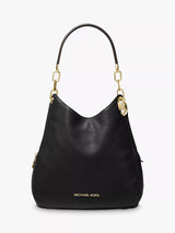 John Lewis MICHAEL Michael Kors Lillie Large Leather Shoulder Tote Bag, Black- Buy online at McGrocer