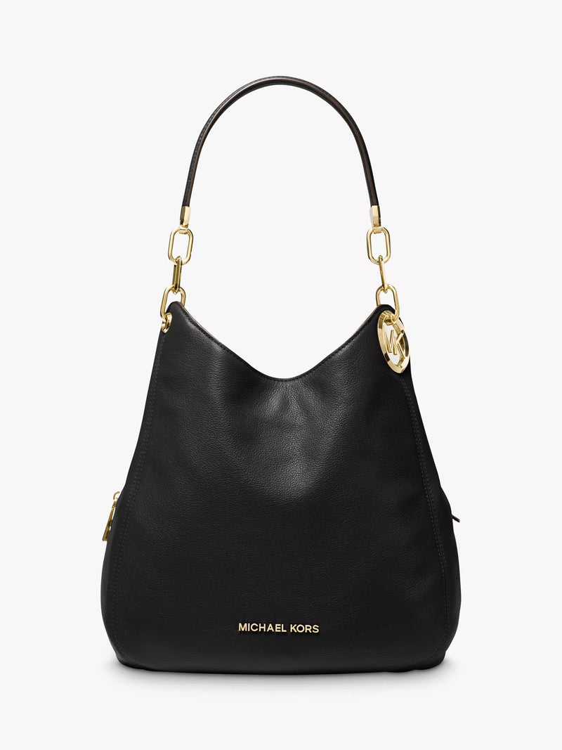 Michael Kors Lillie large leather shoulder bag black (British brand)